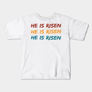 He Is Risen Cool Inspirational Easter Christian Kids T-Shirt